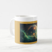 Cosmic Dawn Nebula Design コーヒーマグカップ (正面左)