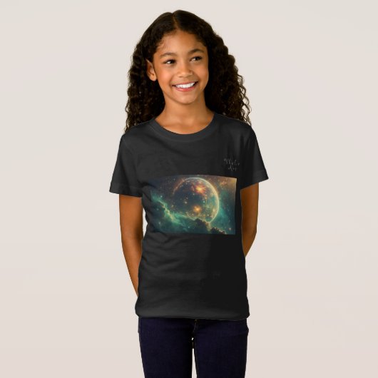 Cosmic Dawn Nebula Design Tシャツ (正面フル)