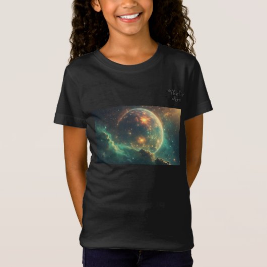 Cosmic Dawn Nebula Design Tシャツ (正面)