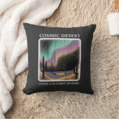 Cosmic Desert Aurora • Retro Western Night Sky クッション (ブランケット)