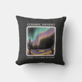 Cosmic Desert Aurora • Retro Western Night Sky クッション (正面)