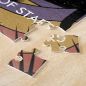 Cosmic Desert Aurora • Retro Western Night Sky ジグソーパズル (側面)