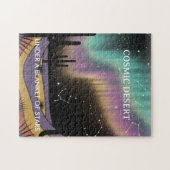 Cosmic Desert Aurora • Retro Western Night Sky ジグソーパズル (横)