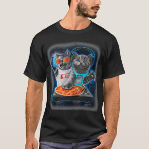 Cosmic DJ Cats ユーモアのある Tシャツ