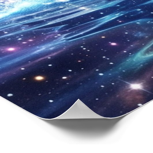 Cosmic Dolphin Star Tide ポスター (角)