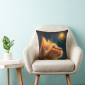 Cosmic Dreamer | Ginger Cat Stargazing クッション (椅子)