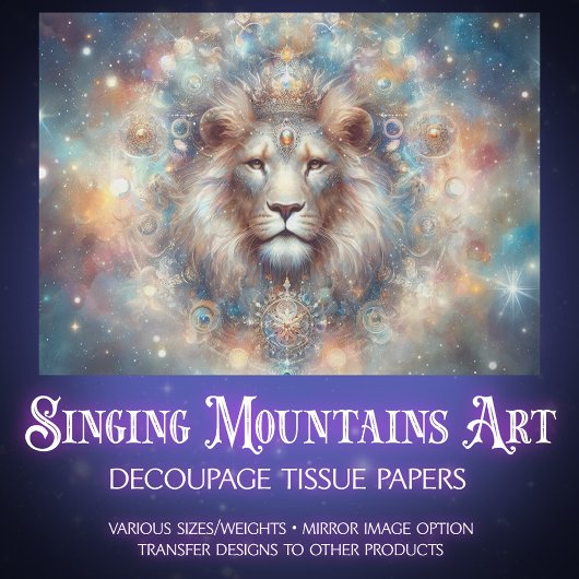 Cosmic Dreamscape Lion King Craft Decoupage 薄葉紙
