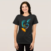 Cosmic Drift: Swirling Nebula Journey トライブレンドTシャツ (正面全面)