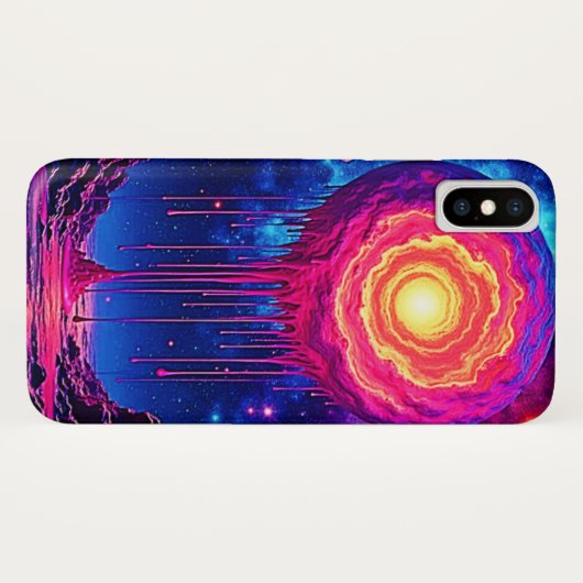 Cosmic Dripping Planet Art Case-Mate iPhoneケース (裏面(横))
