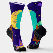 Cosmic Duality: Sun, Moon, and Sisterhood ソックス (傾斜あり)