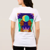 Cosmic Duality: Sun, Moon, and Sisterhood トライブレンドTシャツ (裏面)