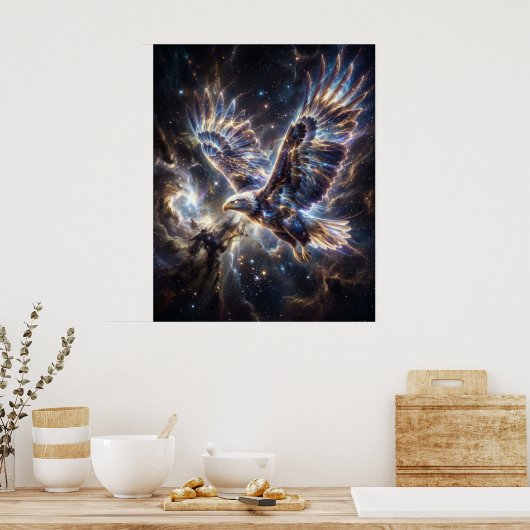 Cosmic Eagle Starstorm Flight ポスター (キッチン)