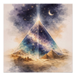 Cosmic Egyptian Pyramid art, Ancient Egypt ポスター