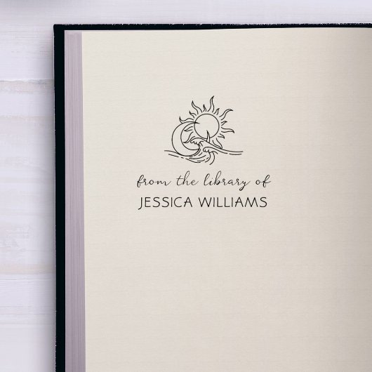 Cosmic Elements Handwritten Custom Library Book ラバースタンプ