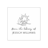 Cosmic Elements Handwritten Custom Library Book ラバースタンプ (インプリント)