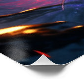 Cosmic Elf Portrait – Neon Fantasy Wall Art ポスター (コーナー)