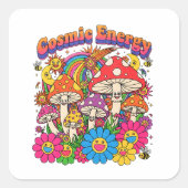 COSMIC ENERGY MASHROOM Sticker スクエアシール (正面)