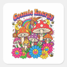 COSMIC ENERGY MASHROOM Sticker スクエアシール