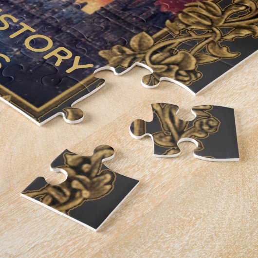 Cosmic England Big Ben Celestial Art ジグソーパズル (側面)