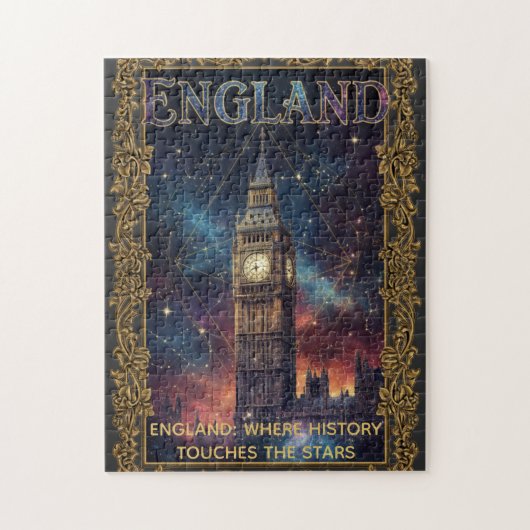 Cosmic England Big Ben Celestial Art ジグソーパズル (縦)