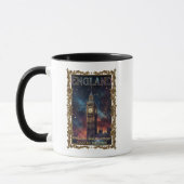 Cosmic England Big Ben Celestial Art マグカップ (左)