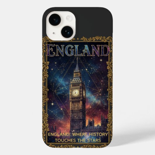 Cosmic England Big Ben Celestial Art Case-Mate iPhoneケース (裏面)