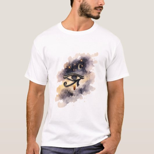 Cosmic Eye of Horus Ancient Egyptian Symbol Tシャツ (正面)