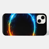 Cosmic Fire & Ice Ring Phone Case – Neon Energy Ci iPhoneケース (裏面横)