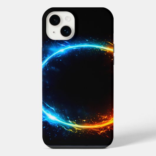 Cosmic Fire & Ice Ring Phone Case – Neon Energy Ci iPhoneケース (裏面)