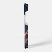 Cosmic Fire & Magic Moon Fantasy Art Phone Case iPhoneケース (左側面)