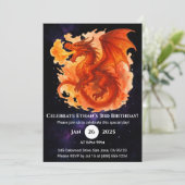 Cosmic Flame Dragon Birthday Invitation 招待状 (スタンド正面)