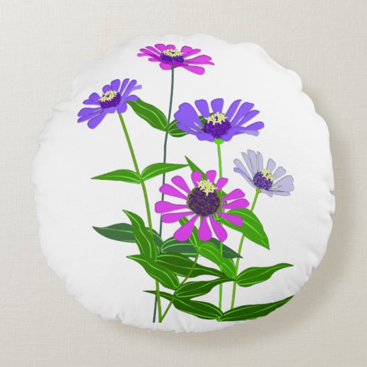 Cosmic Flower Art ラウンドクッション (正面)