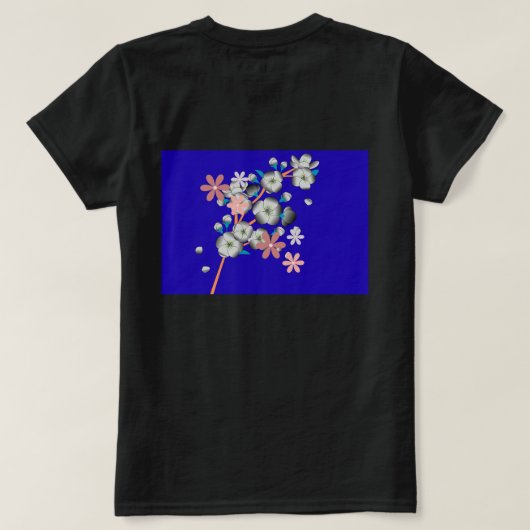 Cosmic Flower Art Galaxy Nebula - Ethereal  Tシャツ (デザイン裏面)