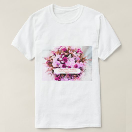 Cosmic Flower Dream - Mystical Galaxy Botanical Tシャツ (デザイン正面)