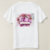 Cosmic Flower Dream - Mystical Galaxy Botanical Tシャツ (デザイン裏面)