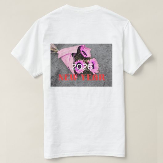 Cosmic Flower Galaxy Nature  Tシャツ (デザイン裏面)