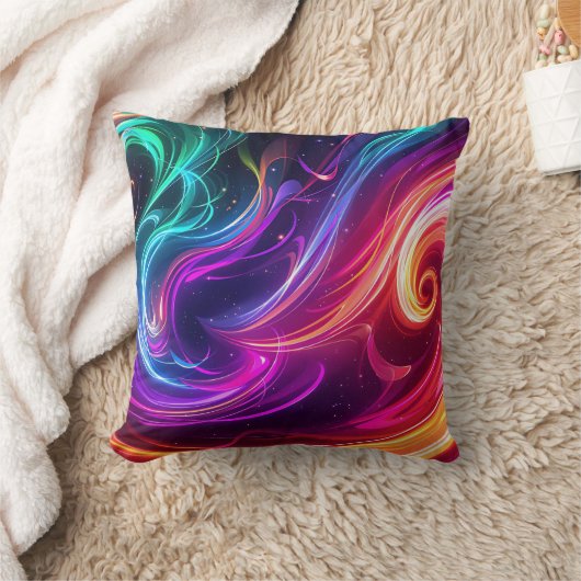 Cosmic Flowing Swirls クッション (ブランケット)