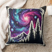 Cosmic Forest: Galaxy Meets Nature クッション (ブランケット)