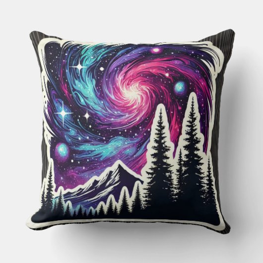 Cosmic Forest: Galaxy Meets Nature クッション (正面)