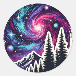 Cosmic Forest: Galaxy Meets Nature ラウンドシール