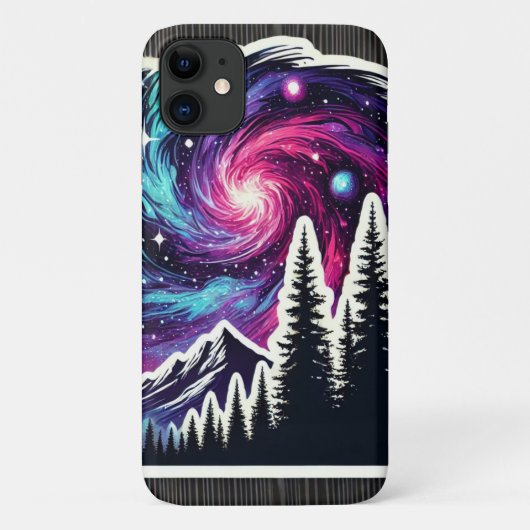 Cosmic Forest: Galaxy Meets Nature Case-Mate iPhoneケース (裏面)