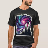 Cosmic Forest: Galaxy Meets Nature Tシャツ (正面)