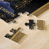 Cosmic France Eiffel Tower Celestial Art ジグソーパズル (側面)