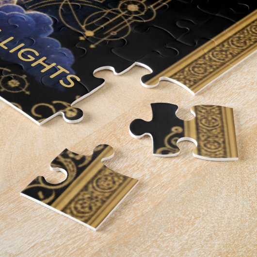 Cosmic France Eiffel Tower Celestial Art ジグソーパズル (側面)