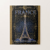 Cosmic France Eiffel Tower Celestial Art ジグソーパズル (縦)
