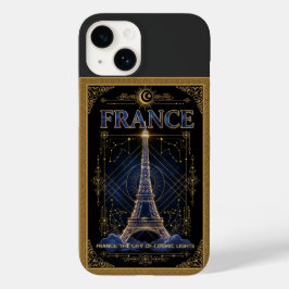Cosmic France Eiffel Tower Celestial Art Case-Mate iPhone 14ケース