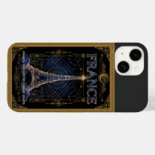 Cosmic France Eiffel Tower Celestial Art Case-Mate iPhoneケース (裏面 (横))