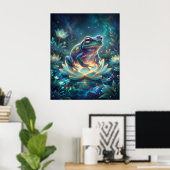 Cosmic Frog Luminous Lotus ポスター (ホームオフィス)