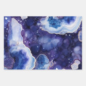 Cosmic Galaxy Abstract with Swirling Starfield ラッピングペーパーシート (正面2)