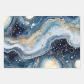 Cosmic Galaxy Abstract with Swirling Starfield ラッピングペーパーシート (正面)